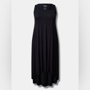 Size 2 Torrid Maxi Super Soft Hi-Low Dress in Black